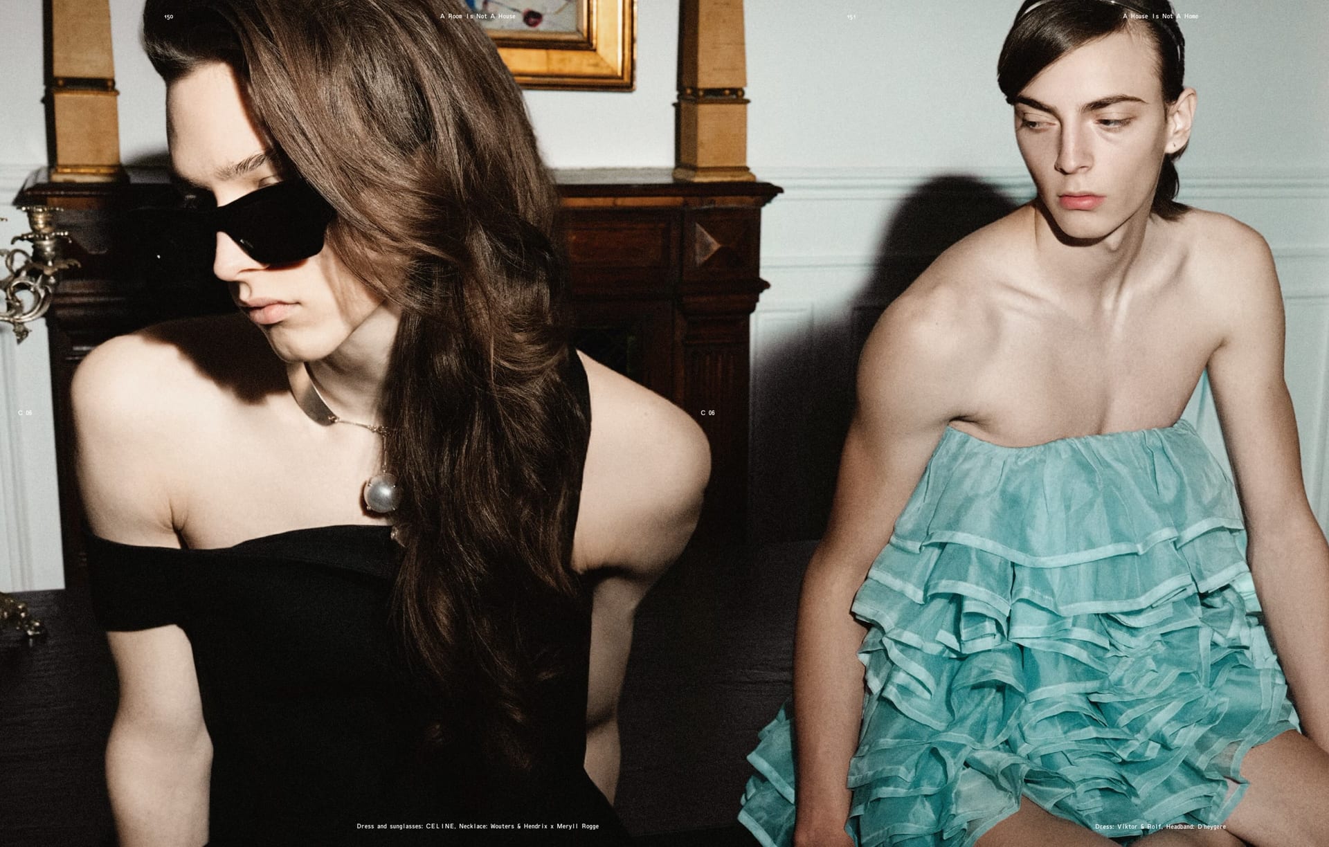 Modèles en robe CELINE et Viktor & Rolf