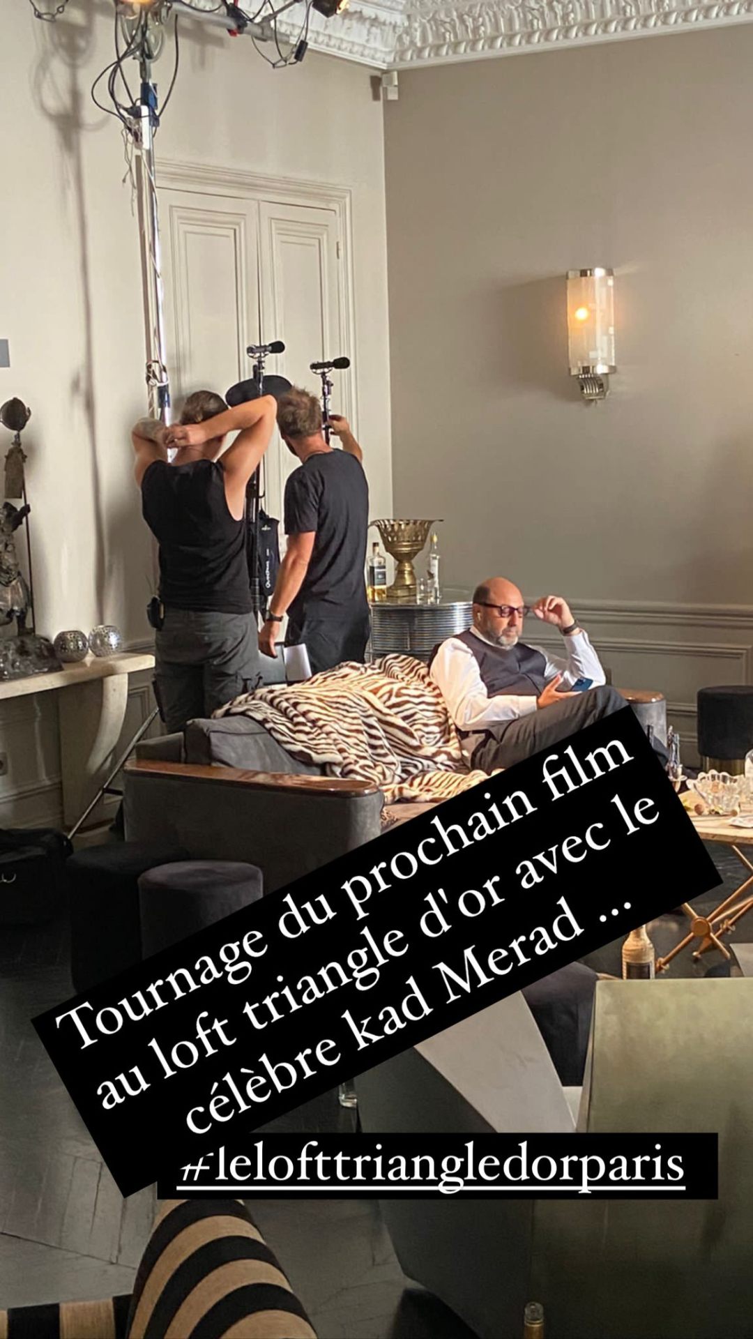 Tournage avec Kad Merad au Loft Triangle d'Or